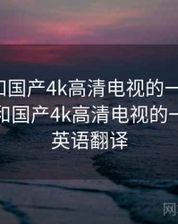 记录我和国产4k高清电视的一次对话，记录我和国产4k高清电视的一次对话英语翻译