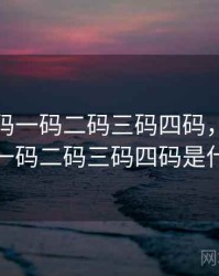 无人区码一码二码三码四码，无人区码一码二码三码四码是什么